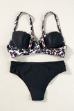 Leopard Sweetheart Neck Bikini Set - felvior