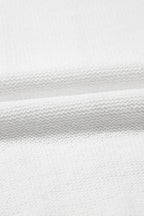 Openwork Round Neck Short Sleeve Knit Top