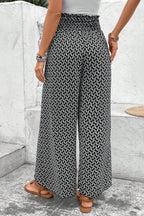 Slit Printed Wide leg Pants