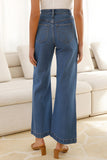 High Waist Bootcut Jeans with Pockets - felvior