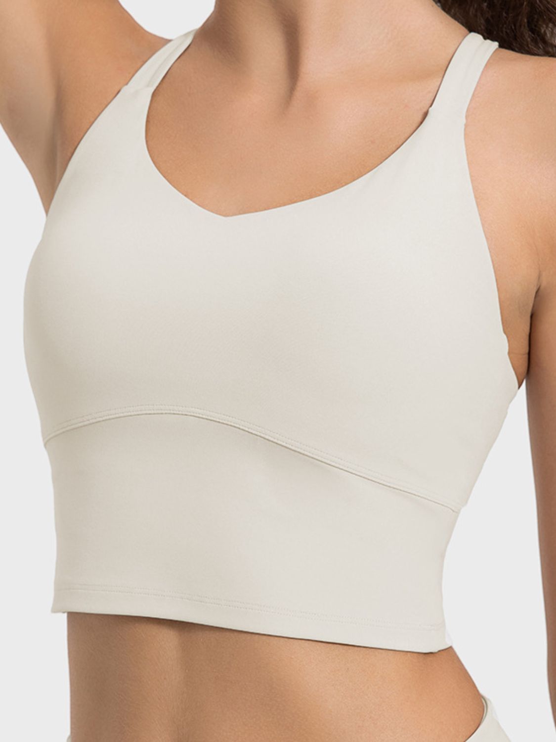 Millennia Crisscross Round Neck Active Tank - felvior