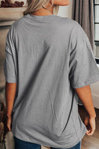 Stars Leopard Graphic Distressed T-Shirt