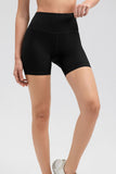 Wide Waistband Slim Fit Sports Shorts - felvior