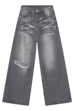 Men's Distressed Wide Leg Jeans