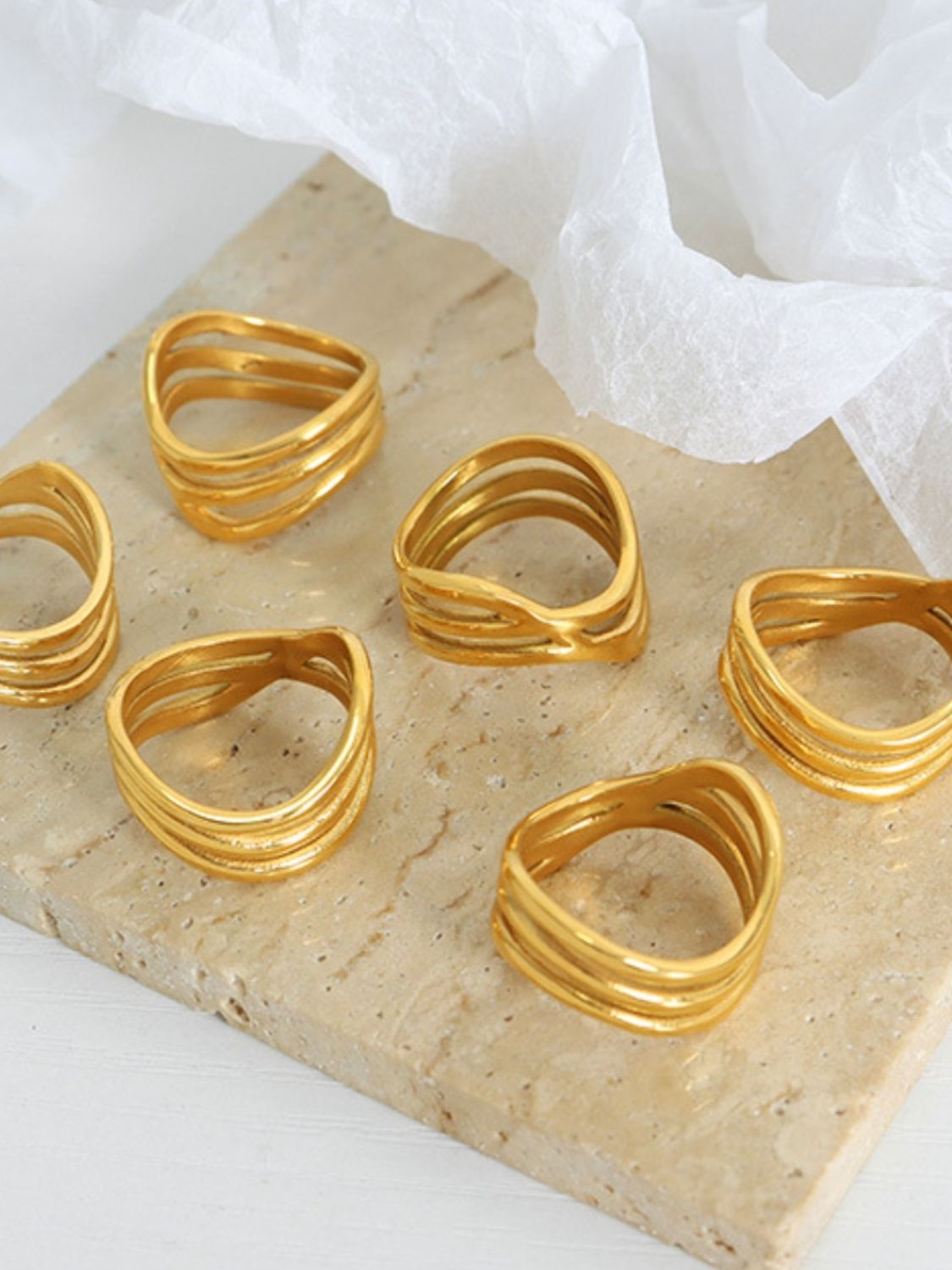Titanium Steel Three-Layered Ring - felvior
