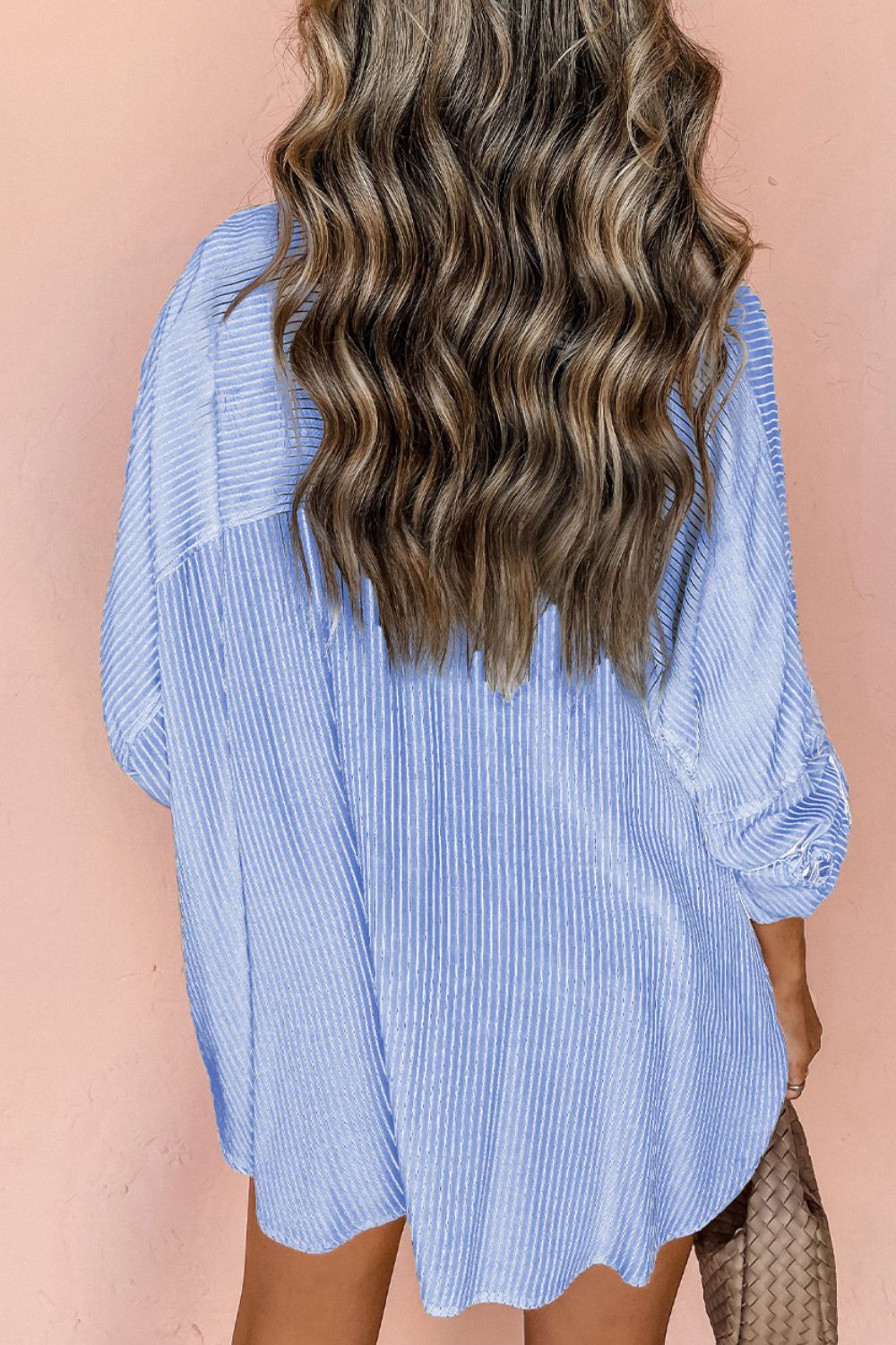 Chemise à manches longues et col rayé Image secondaire du produit