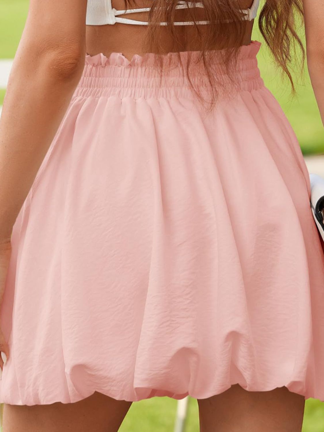 Frill Smocked Mini Skirt - felvior