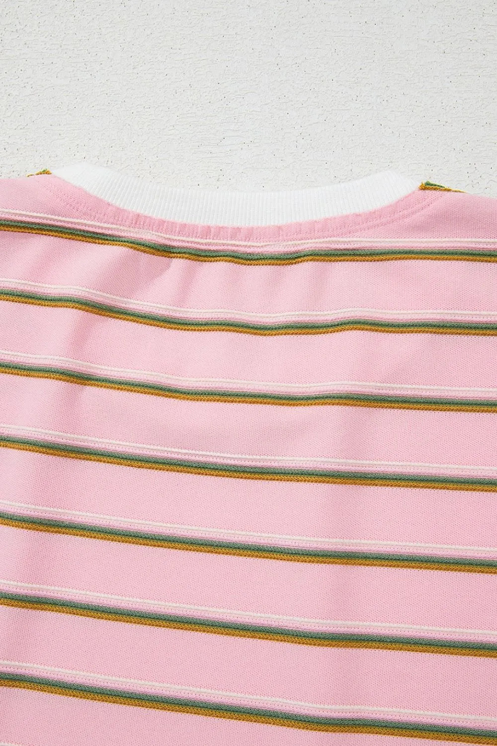 Stripe Wide Short Sleeve Tee and Short Set