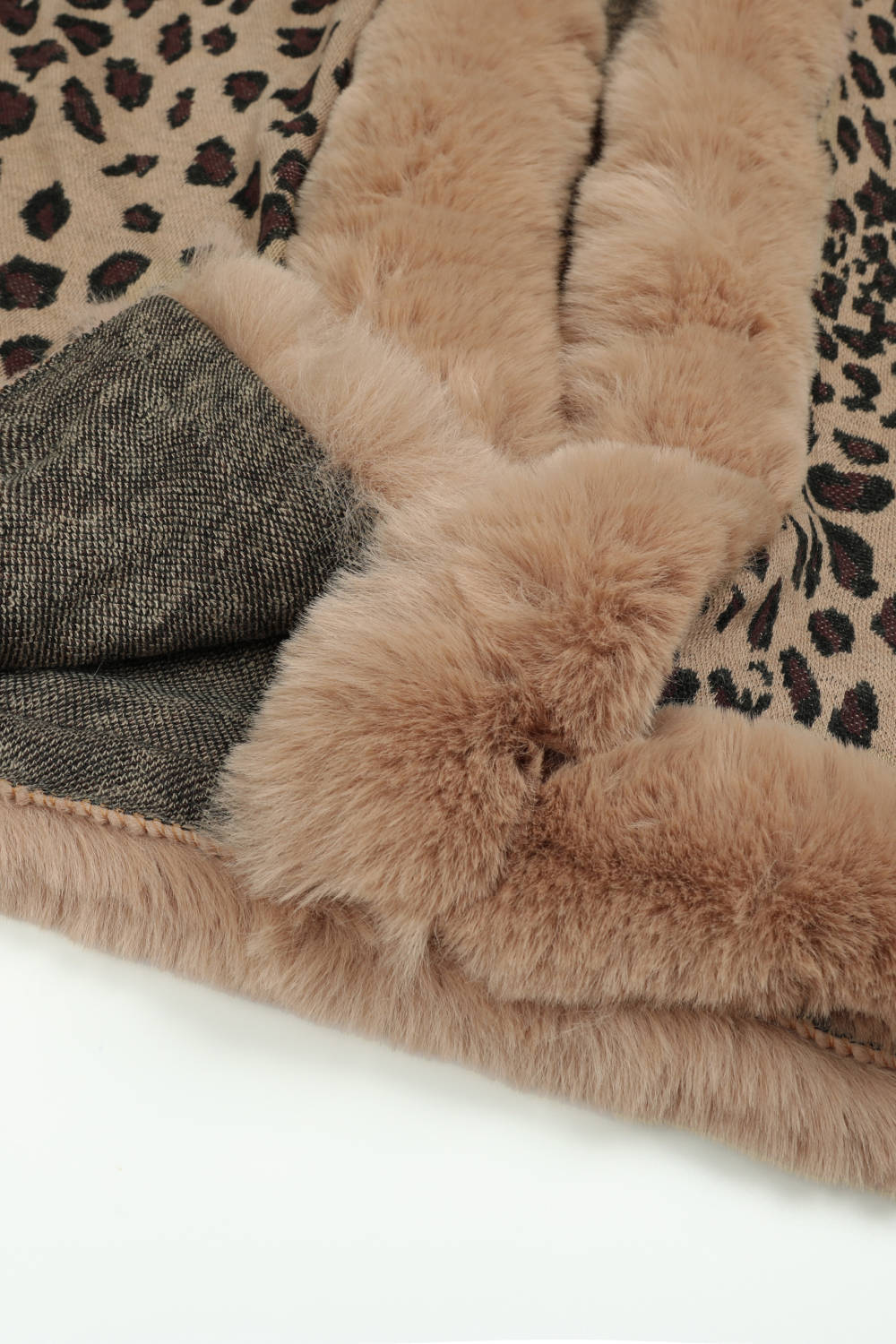 Leopard Open Front Poncho - felvior