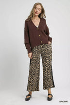 Umgee Button-Front V-Neck Knit Cardigan