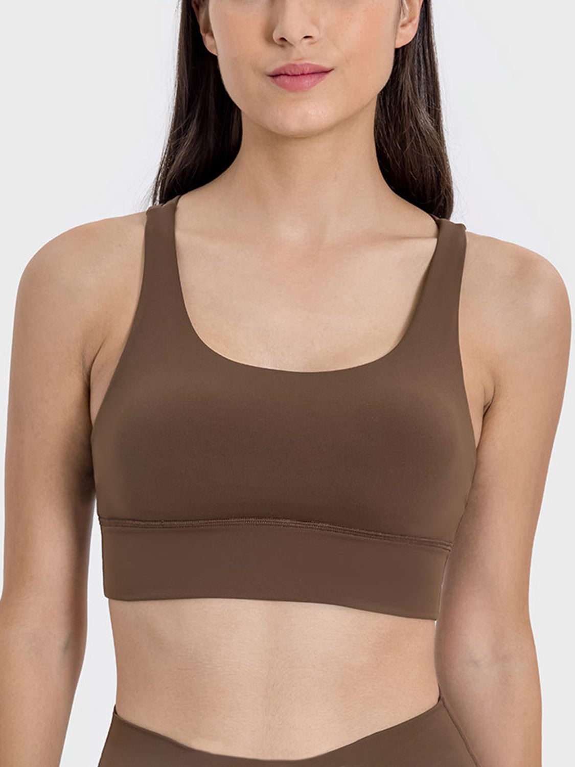 Millennia Crisscross Scoop Neck Active Tank - felvior