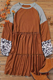Round Neck Frill Trim Dress - felvior