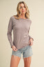 Aemi + Co Lettuce Hemline Round Neck Raglan Sleeve T-Shirt
