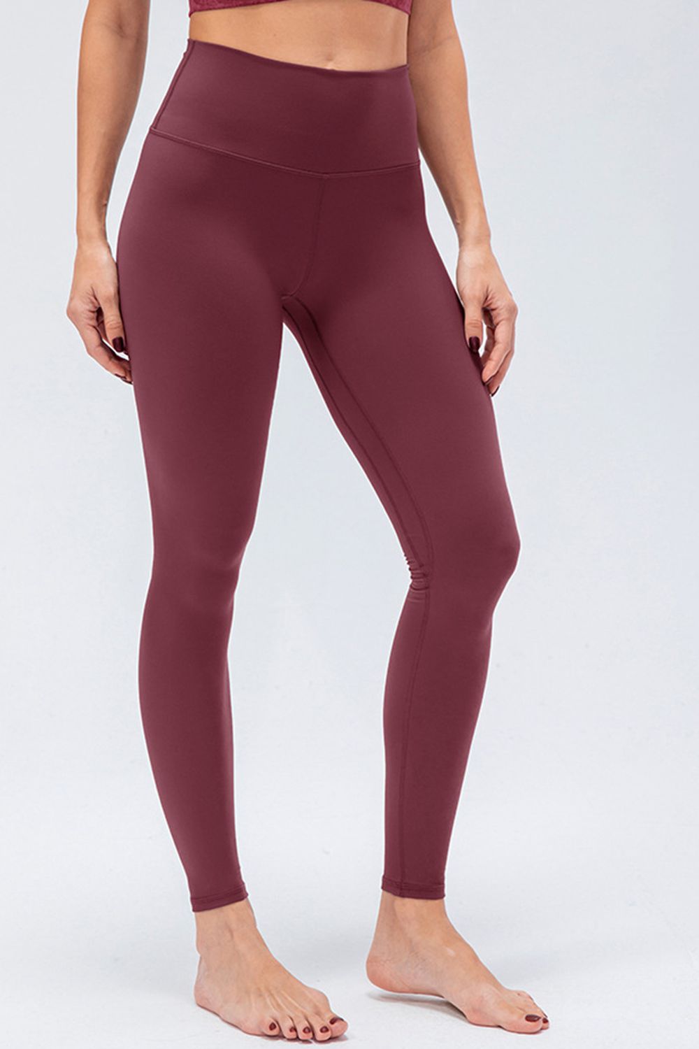 Wide Waistband Slim Fit Active Leggings - felvior