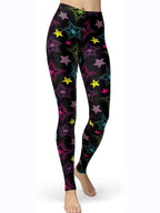 Abstract Print High Waist Active Leggings