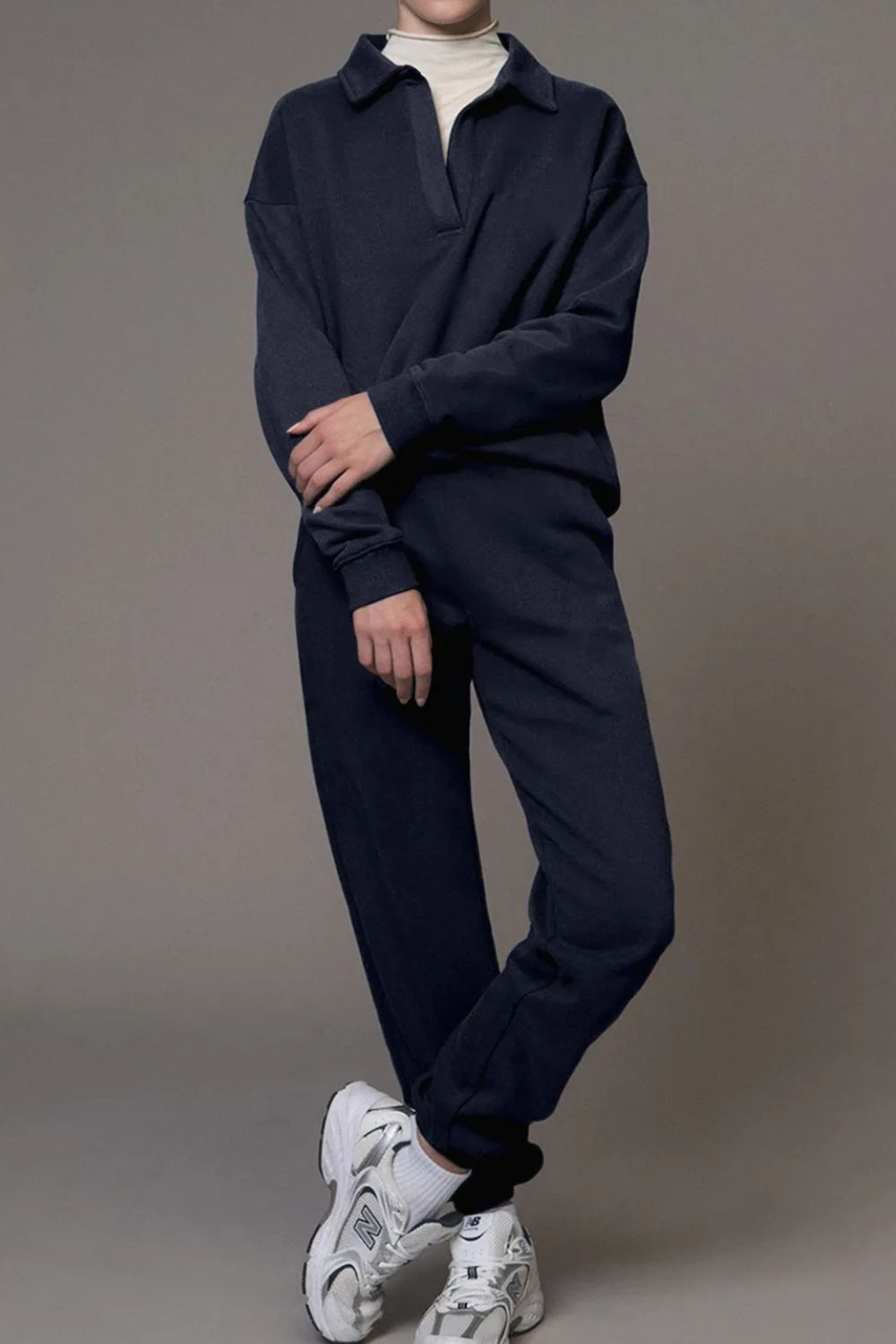 Johnny Collar Long Sleeve Top and Joggers Active Set Hauptbild