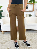 Millennia Drawstring Waist Wide Leg Sports Pants with Pockets - felvior
