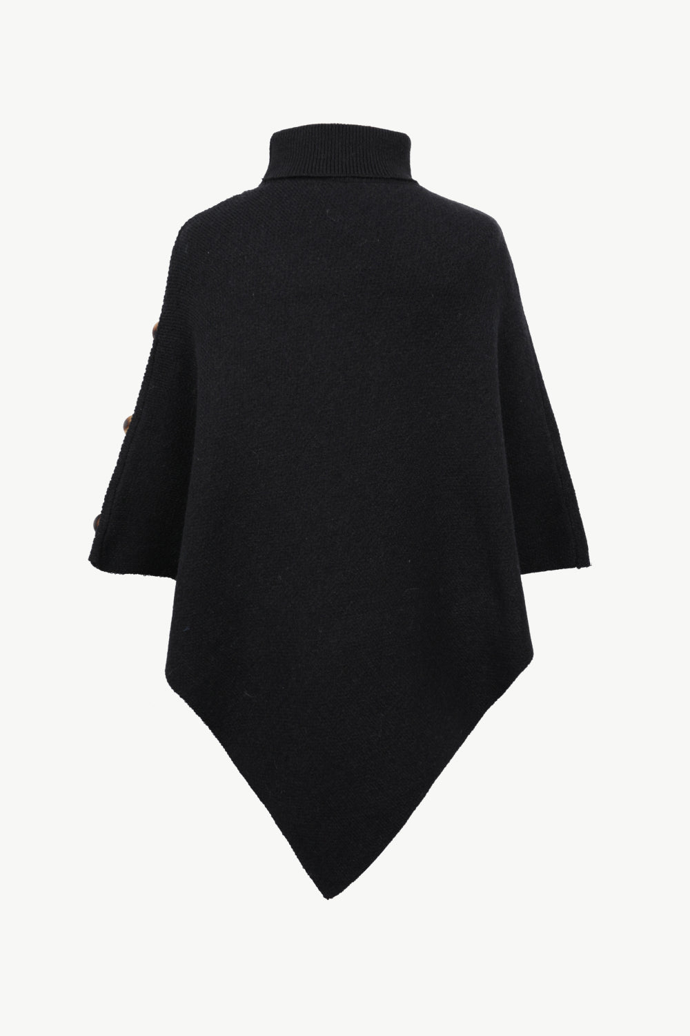 Turtleneck Buttoned Poncho - felvior