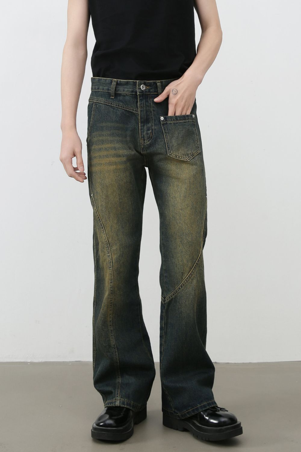 Men's Mid Rise Bootcut Jeans Hauptbild