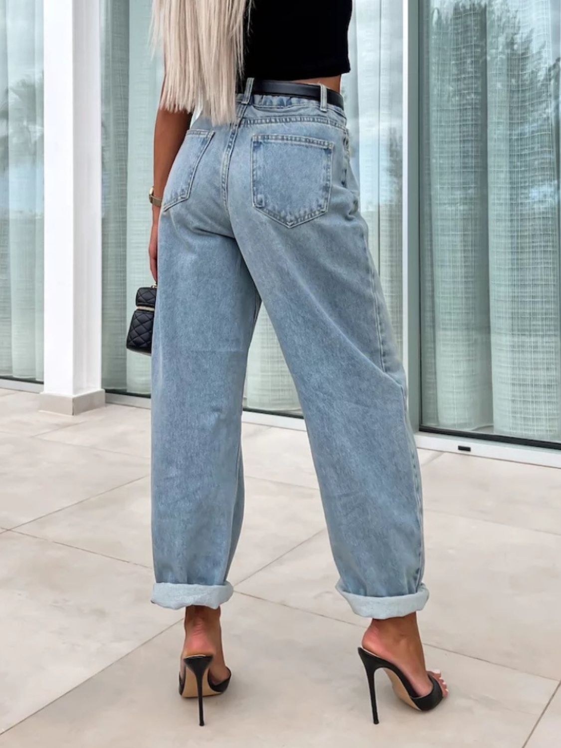 High Waist Wide Leg Jeans - felvior