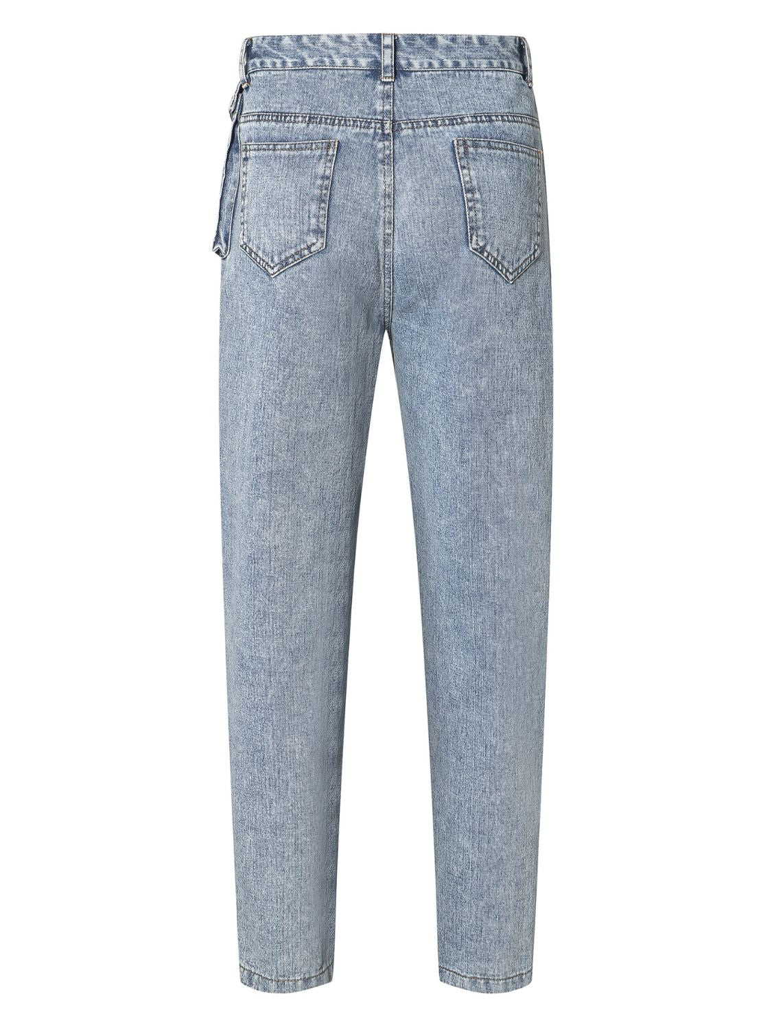 High Waist Straight Leg Jeans - felvior