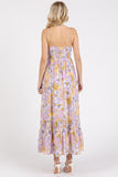 Mittoshop Floral Smocked Back Ruffled Hem Maxi Cami Dress - felvior