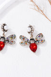 Natural Stone Bee Dangle Earrings - felvior