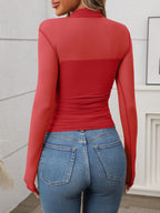 Mock Neck Long Sleeve Top