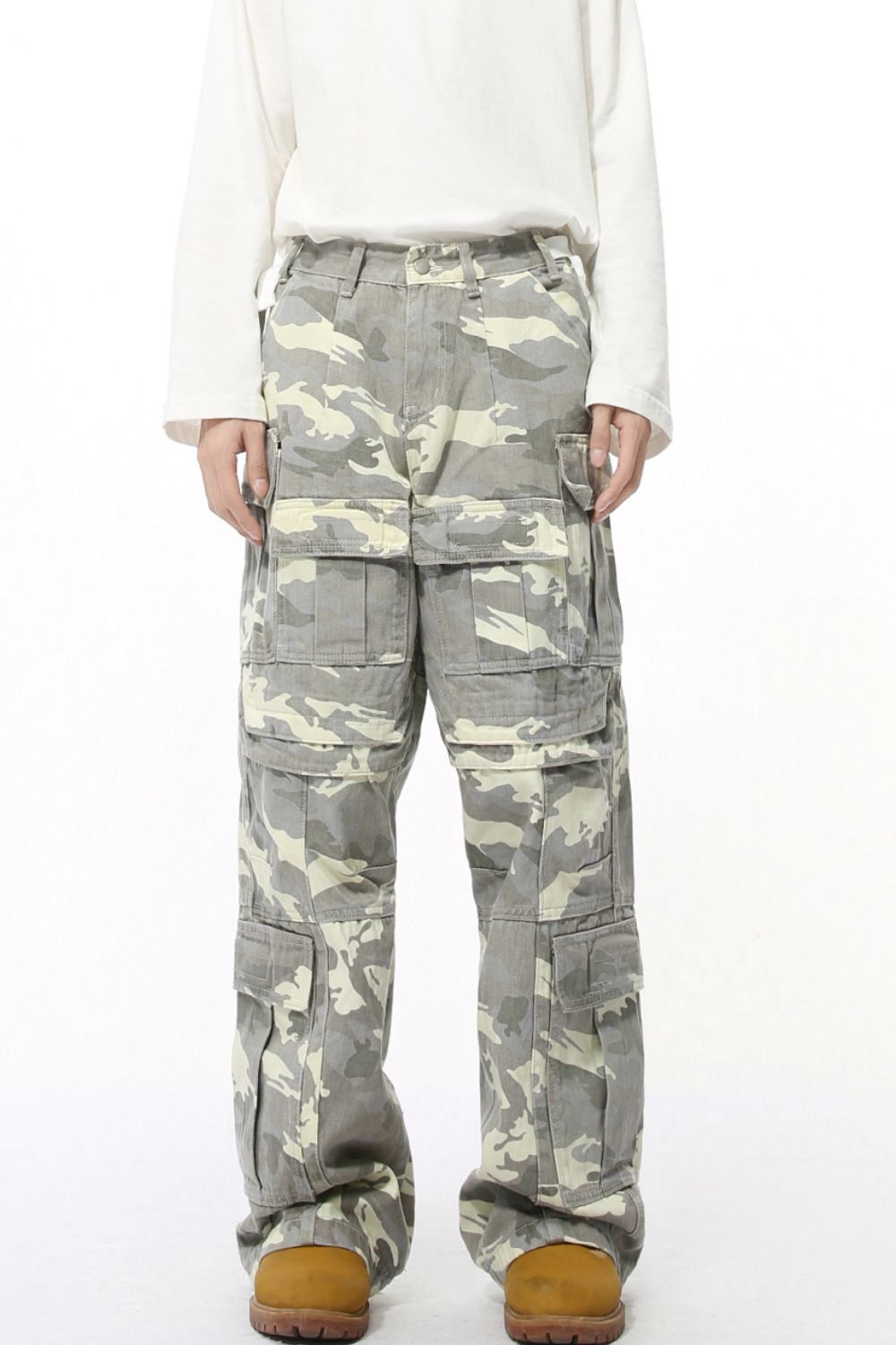 Men's Camouflage Straight Cargo Jeans Zweitbild