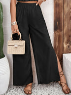 Smocked Surplice Cami and Wide Leg Pants Set