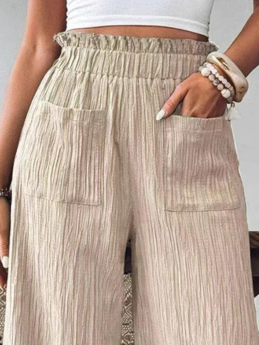 High Waist Wide Leg Pants