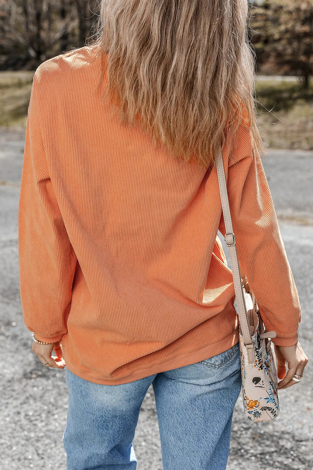 BOO Round Neck Long Sleeve Sweatshirt - felvior
