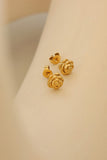 Titanium Steel Flower Stud Earrings - felvior