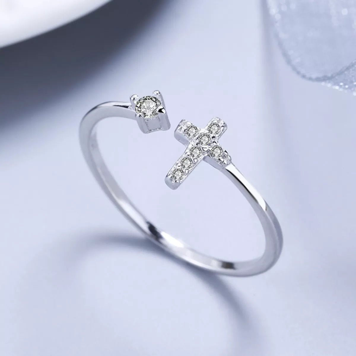 Adjustable Open Cross Ring Secondary image