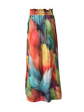 Printed Maxi Skirt with Pockets - felvior