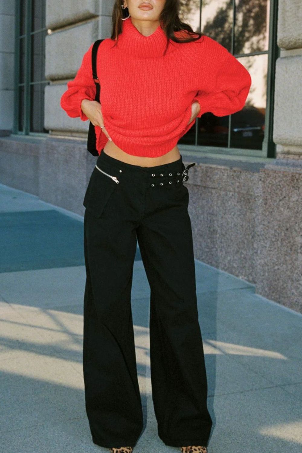 Wide Leg Jeans with Pockets - felvior