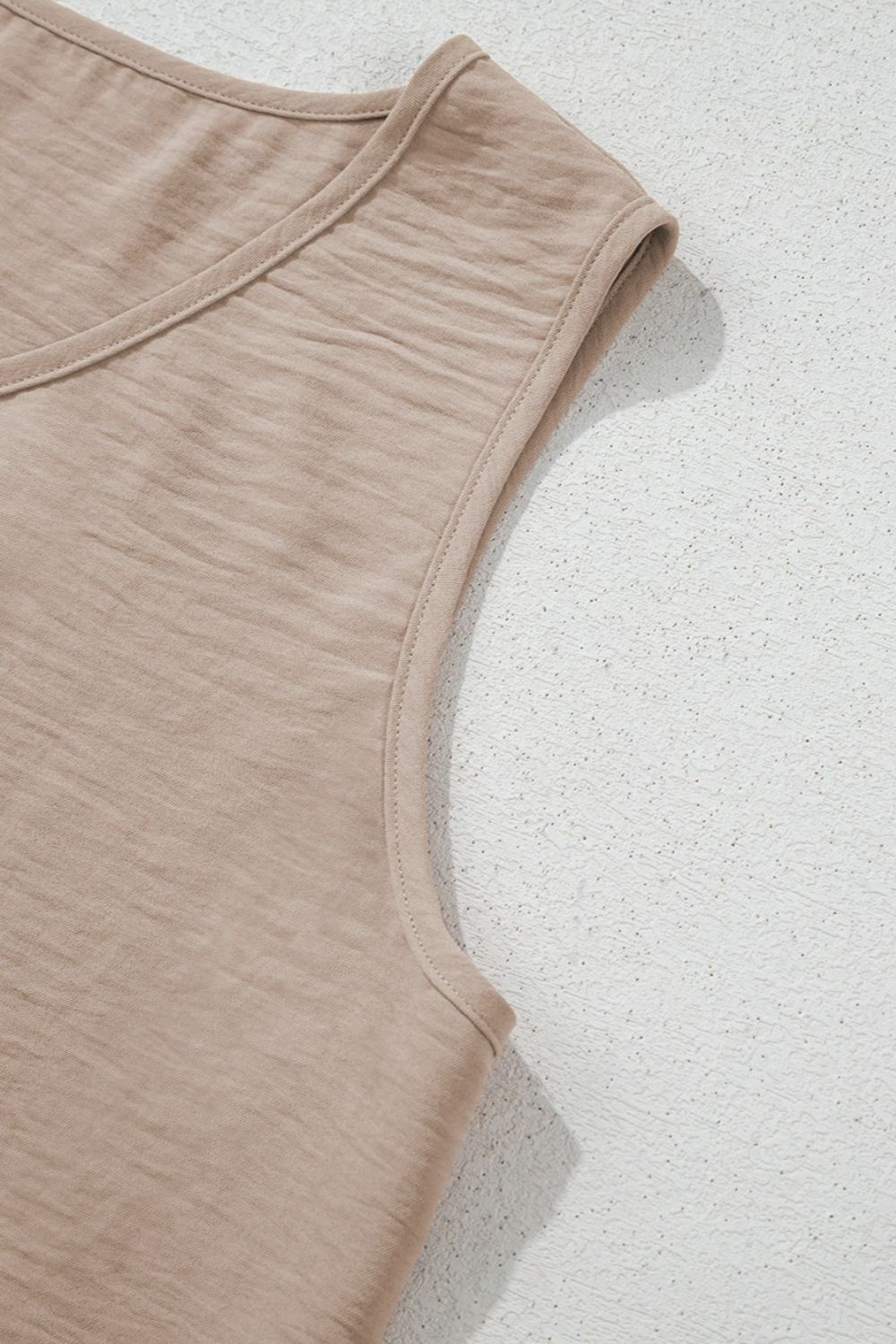 Button Down Vest and Drawstring Wide Leg Pants Set