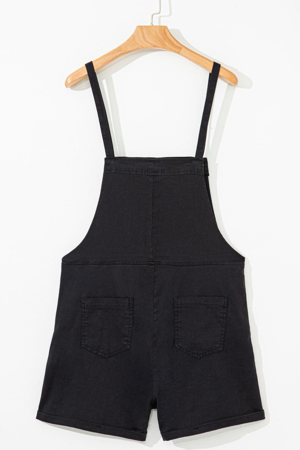 Square Neck Denim Overalls with Pockets - felvior