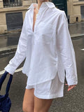Devine Collared Neck Long Sleeve Shirt - felvior