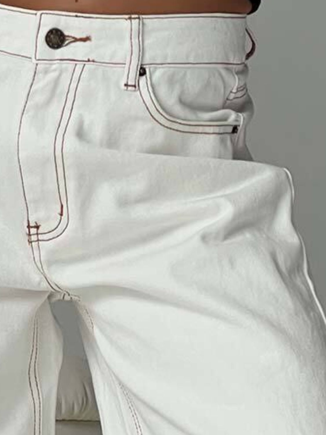 Wide Leg Jeans with Pockets - felvior