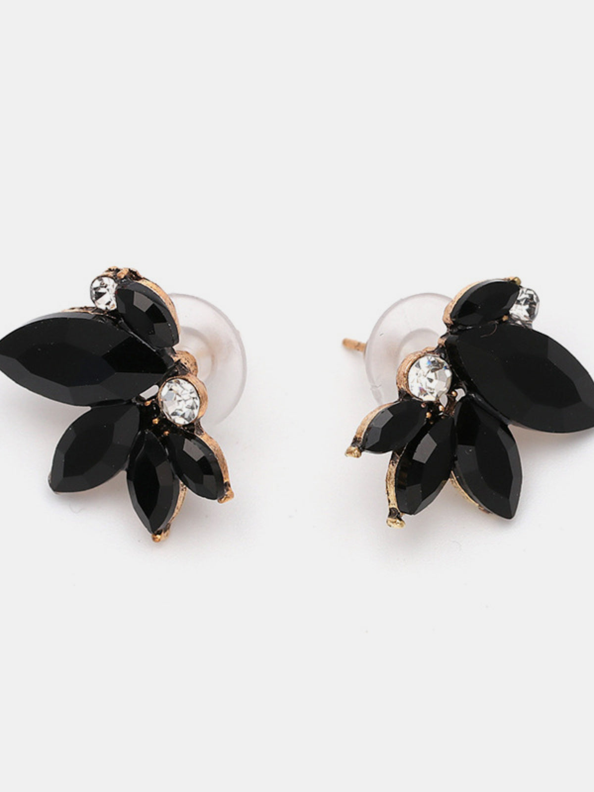 Alloy Rhinestone Flower Stud Earrings - felvior