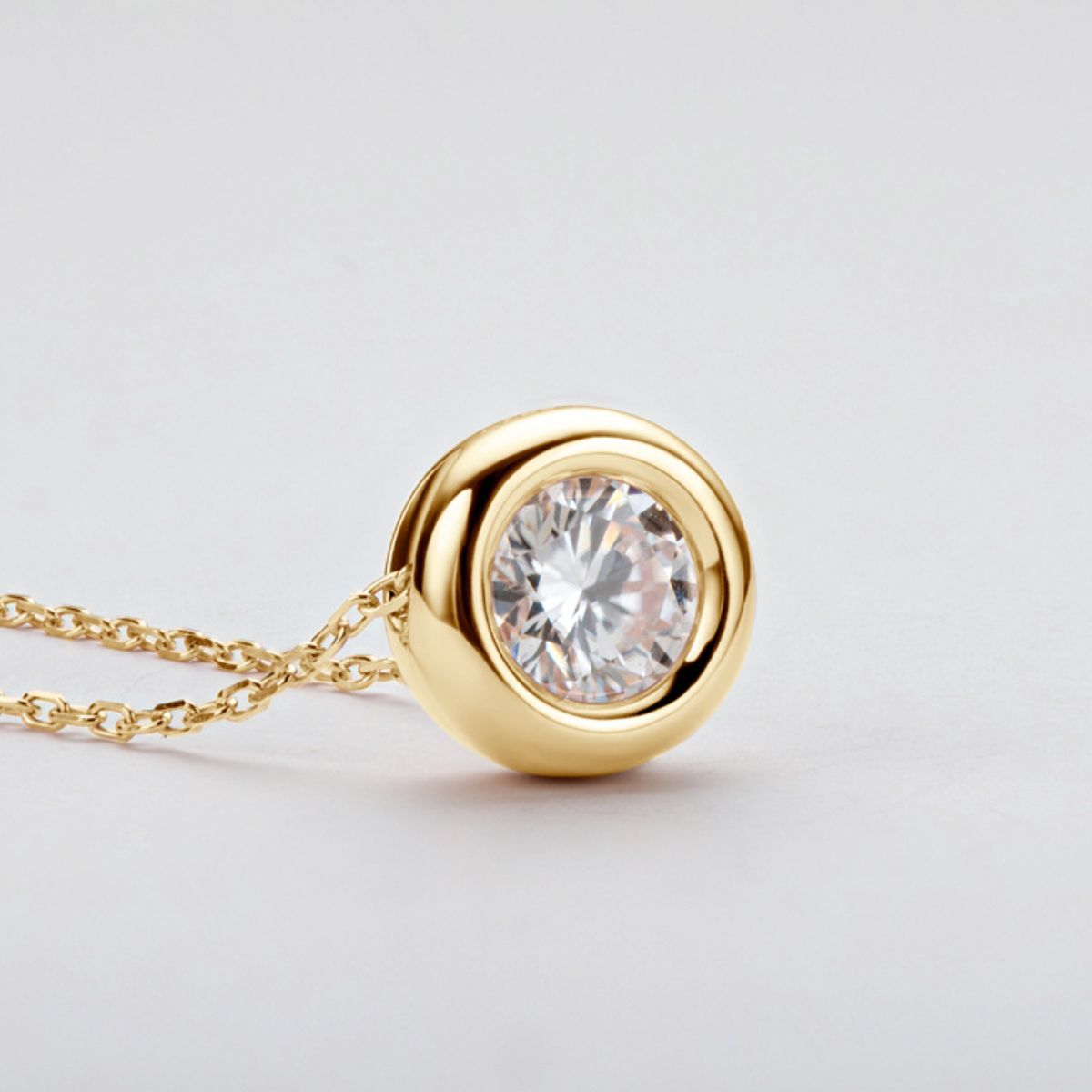 1 Carat Moissanite 925 Sterling Silver Necklace - felvior