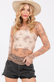 SAGE + FIG Mesh Long Sleeve Sheer Floral Embroidery Top - felvior
