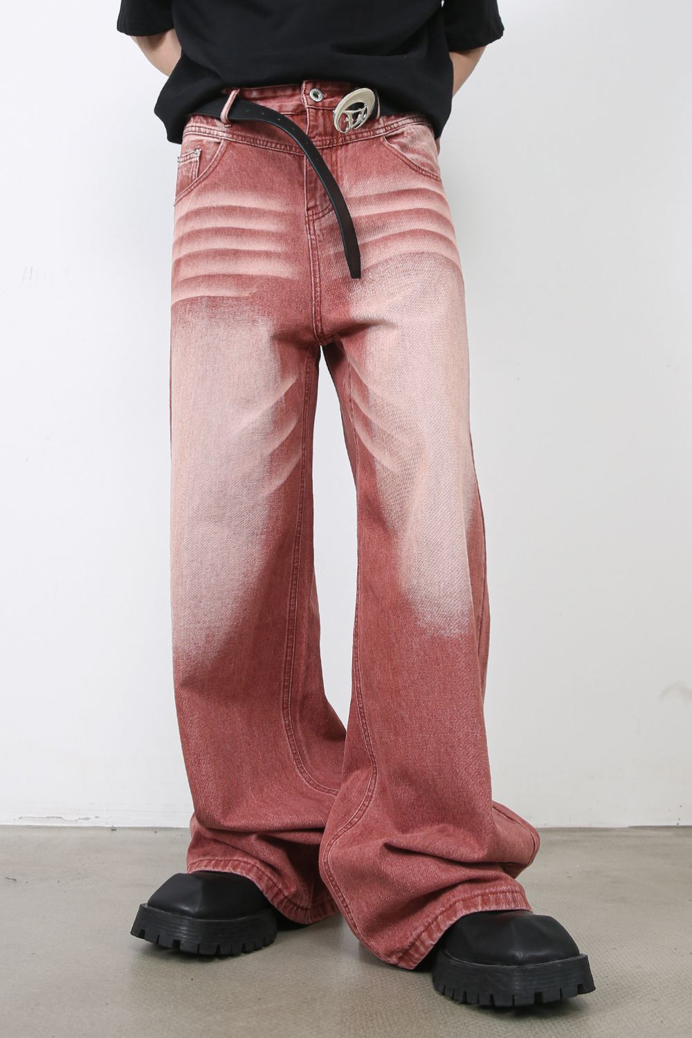 Men's Wide Leg Jeans with Pockets Zweitbild