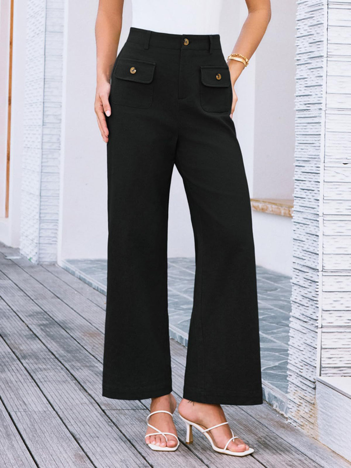 High Waist Wide Leg Pants