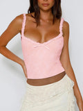 Lace Sweetheart Neck Cami - felvior