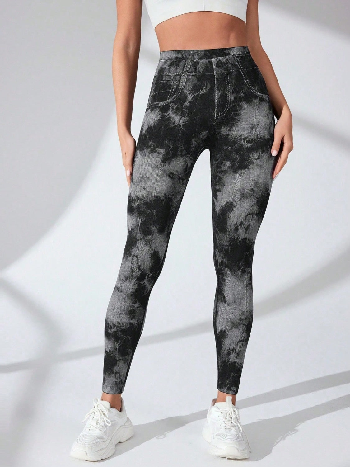 Tie-Dye High Waist Active Leggings - felvior