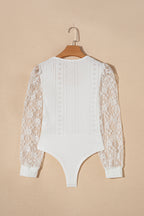 Eyelet Lace Long Sleeve Bodysuit