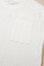 Texture Short Sleeve Top and Shorts Set