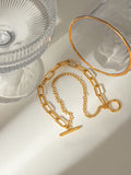 18K Gold-Plated Stainless Steel Chain Bracelet - felvior